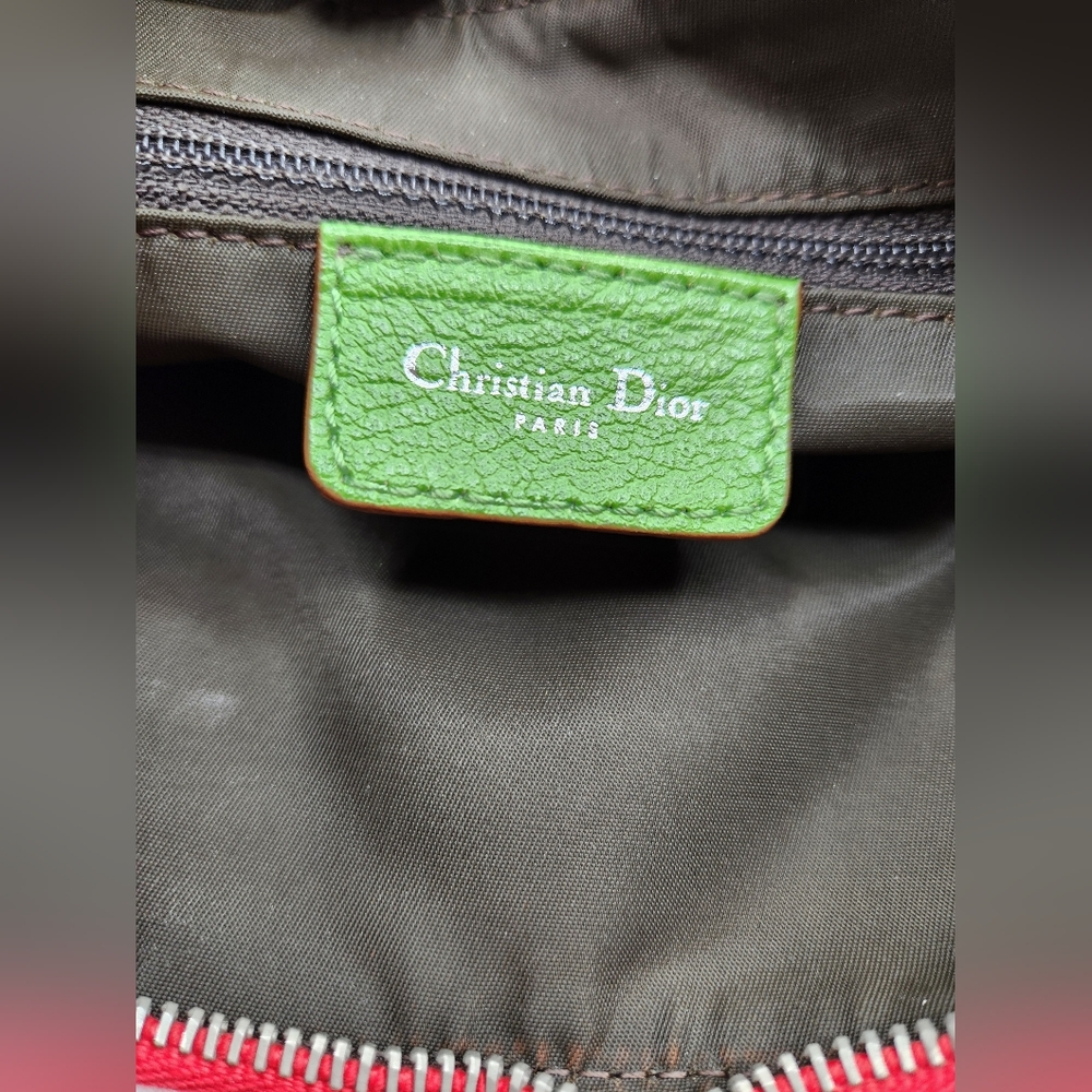 Pre-loved Vintage Christian Dior Rasta-Color Trotter Saddle Shoulder Bag - Picture 11 of 11
